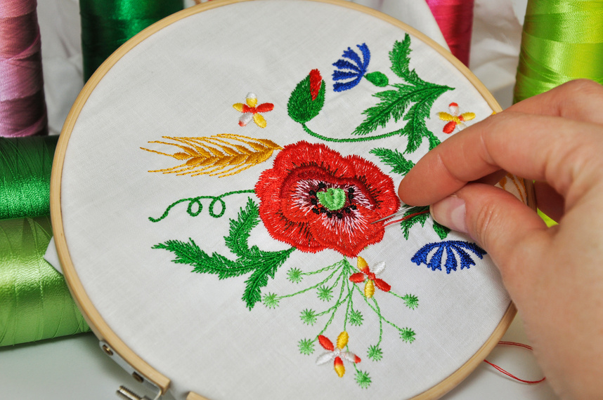 Hand embroidery ornament